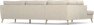 County - 2,5-sits soffa med divan vänster - Beige