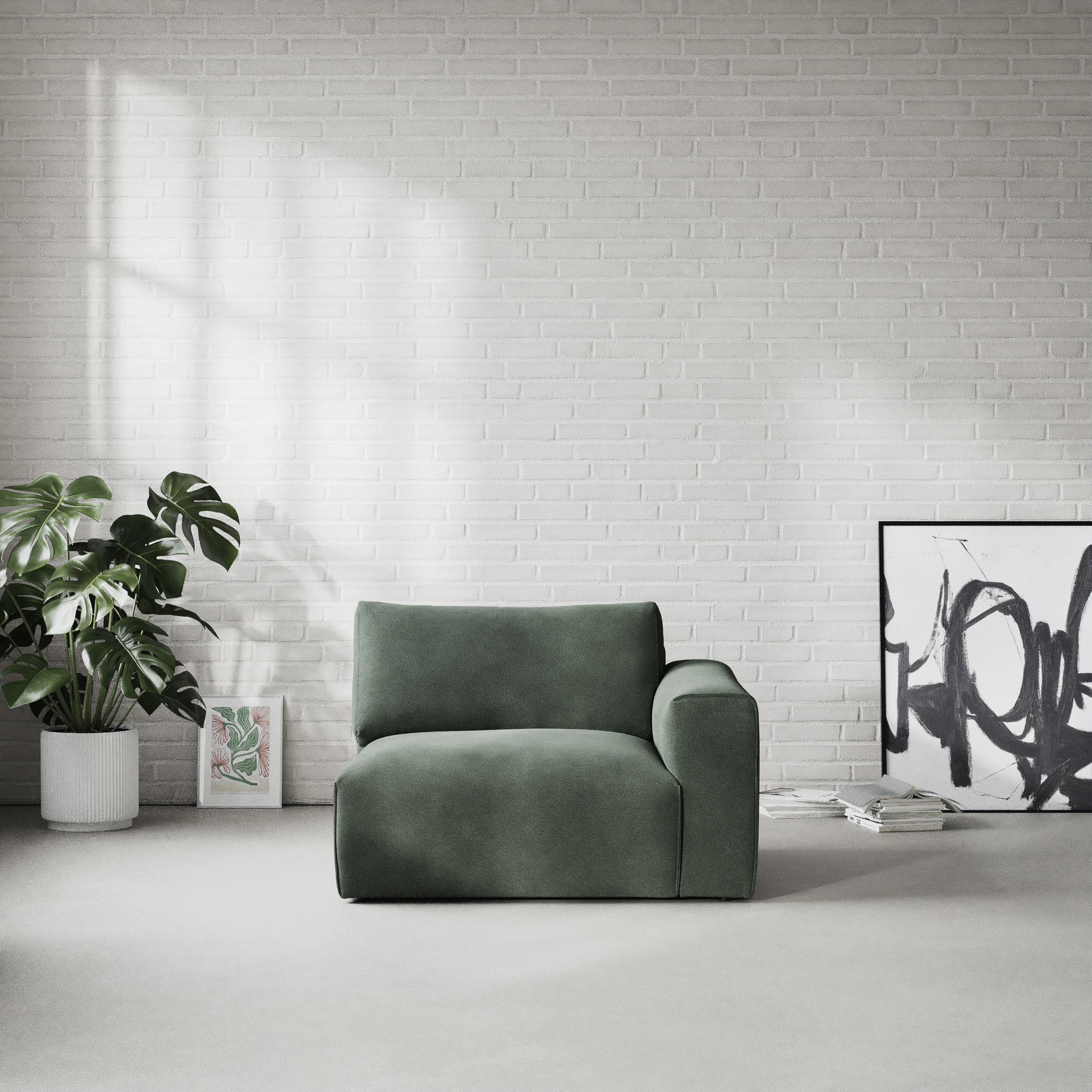 Free - 1,5-sits med armstöd höger - inspiration
