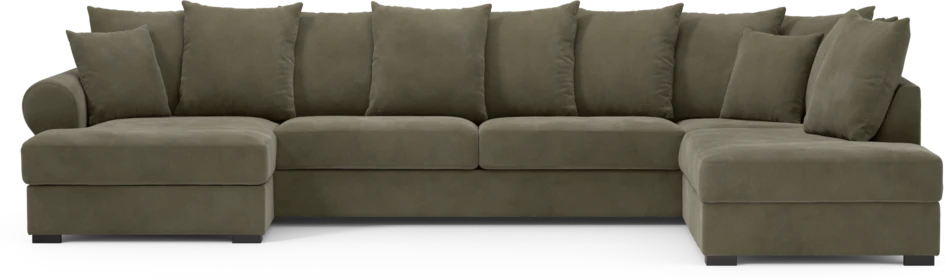 Town - 3-sits soffa med divan höger och schäslong vänster - Grön
