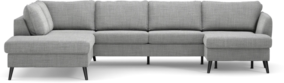 County - 3-sits soffa med divan vänster och schäslong höger - Grå