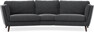 Madison - 3-sits soffa svängd, 90 cm - Svart