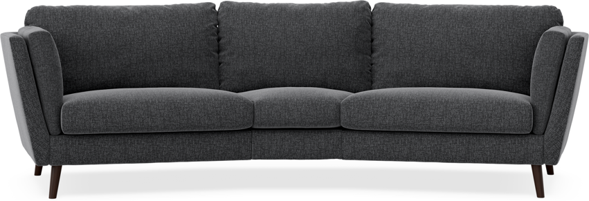 Madison - 3-sits soffa svängd, 90 cm - Svart