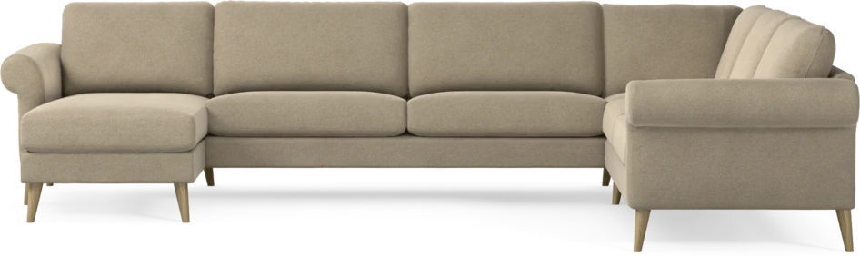 Bridge - Hörnsoffa, 3+2-sits med schäslong vänster - Beige