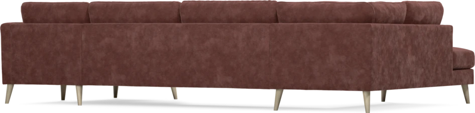 Bridge - 3-sits soffa med divan vänster och schäslong höger - Röd