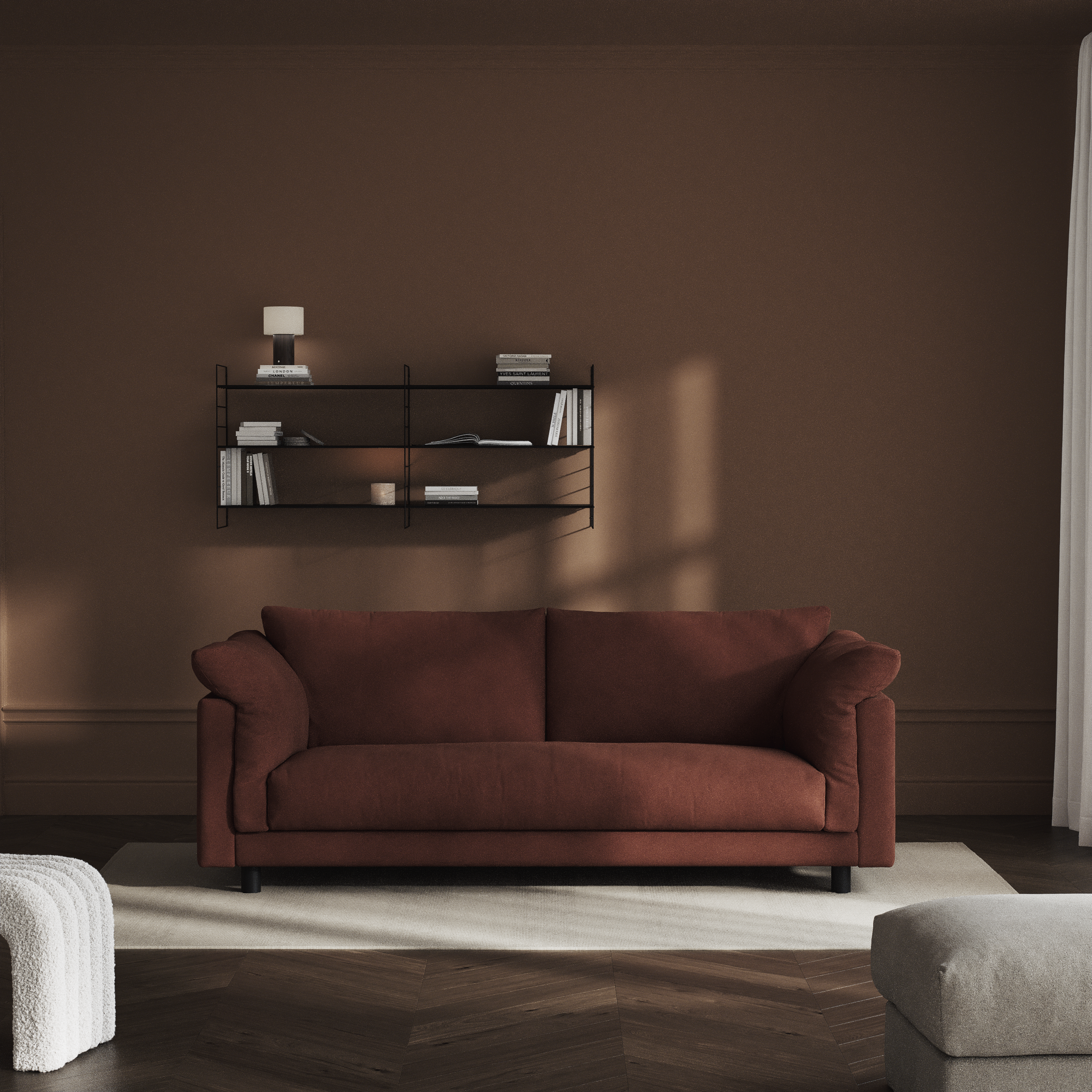 Cherrie - 2,5-sits soffa, hel dyna, fast klädsel - inspiration