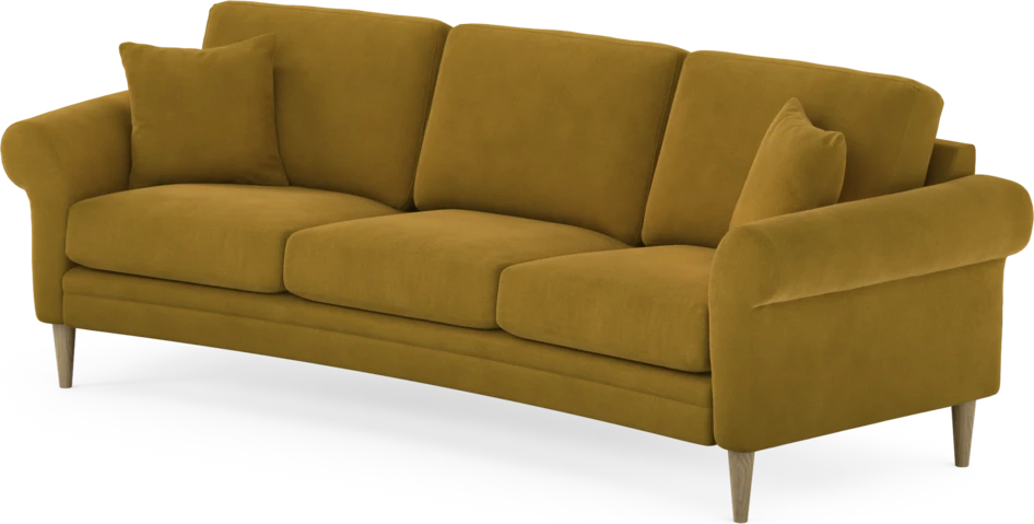 Eden - 3-sits soffa svängd - Gul