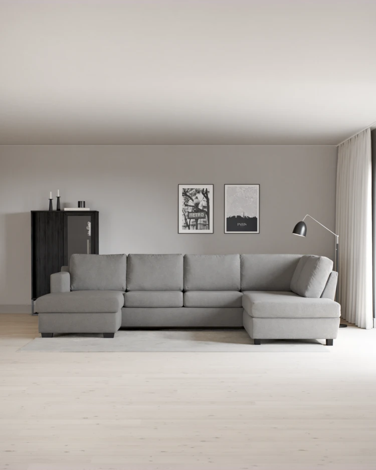 Friday - 3-sits soffa med schäslong vänster och divan höger - inspiration