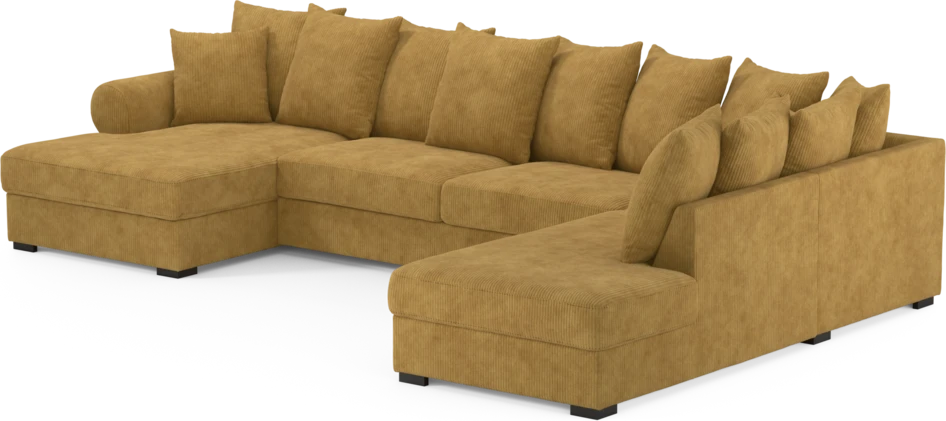 Town - 3-sits soffa med divan höger och schäslong vänster - Gul
