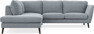 Madison - 2-sits soffa med divan vänster - Blå