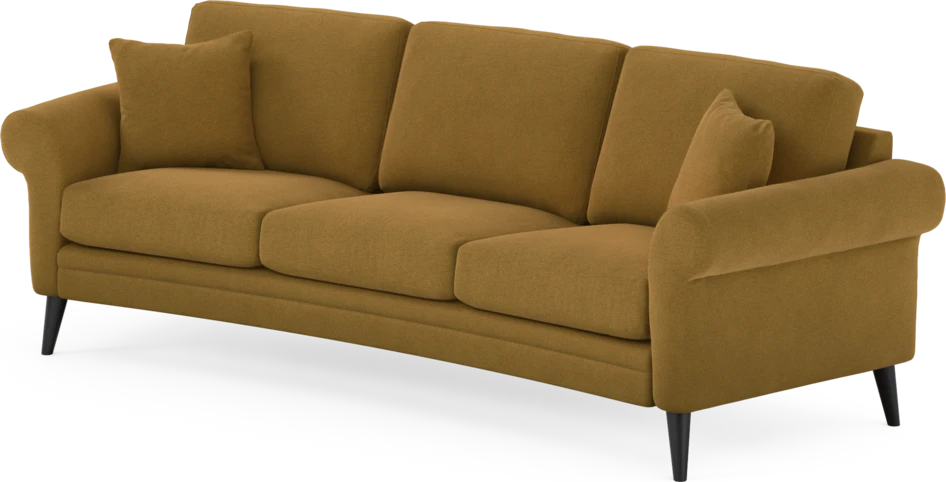 Eden - 3-sits soffa svängd - Gul