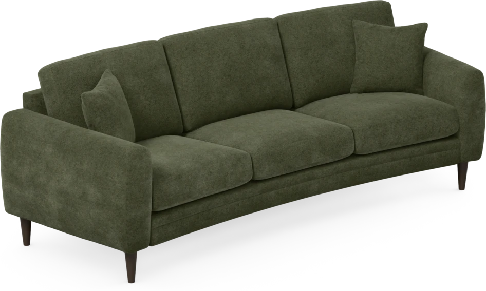 Eden - 3-sits soffa svängd - Grön