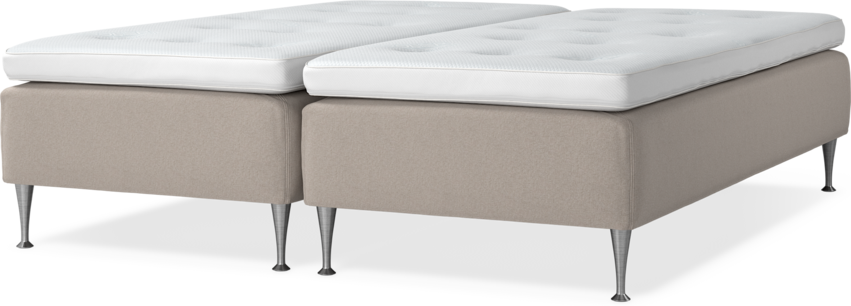 Delux Sense - Ramsäng, dubbelsäng med bäddmadrass - Beige