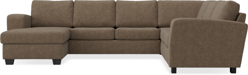 Friday - Hörnsoffa, 3+2-sits med schäslong vänster - Brun