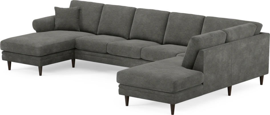 Eden - 3-sits soffa med schäslong vänster och divan höger - Grå