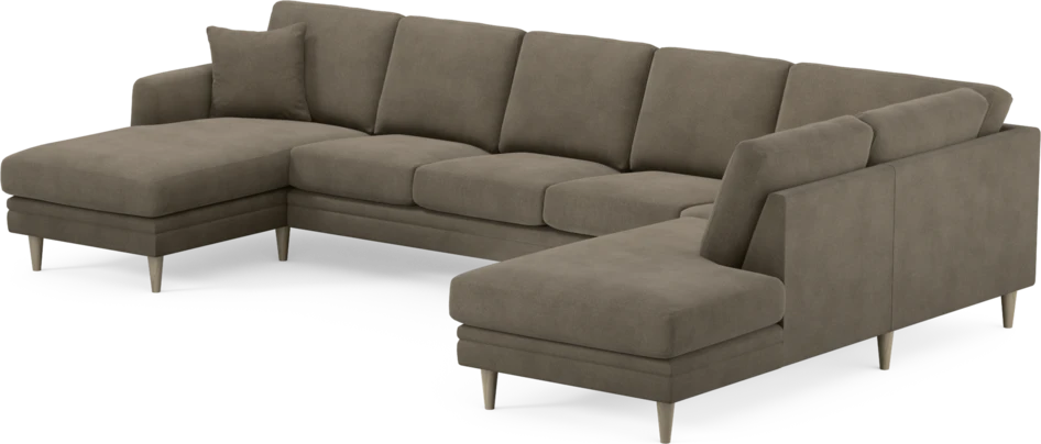 Eden - 3-sits soffa med schäslong vänster och divan höger - Beige