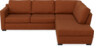 Friday - 2,5-sits soffa med divan höger - Orange