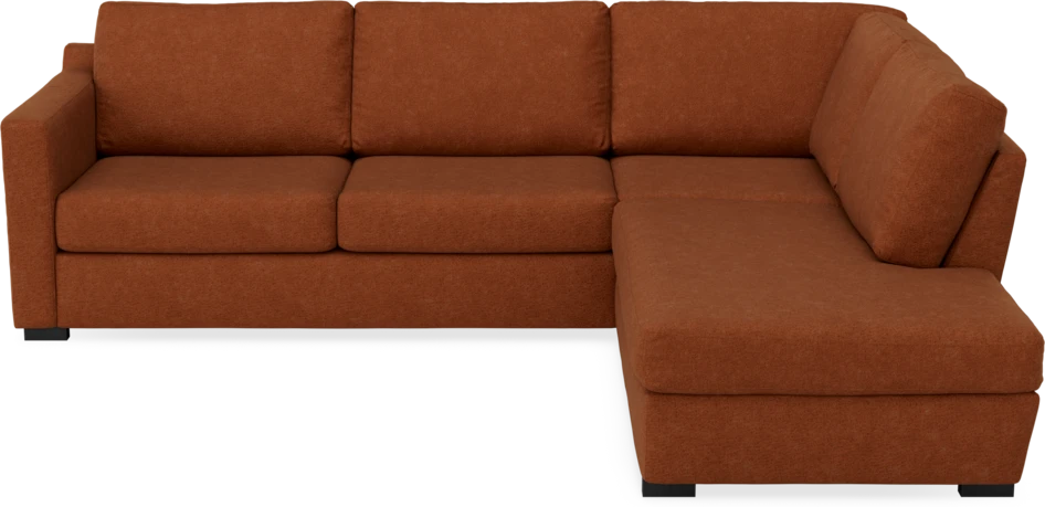 Friday - 2,5-sits soffa med divan höger - Orange