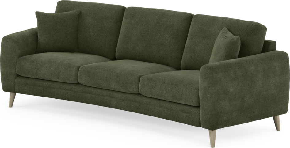 Eden - 3-sits soffa svängd - Grön