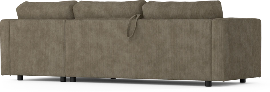 Lindö - Bäddsoffa 2,5-sits med schäslong, vändbar - Beige