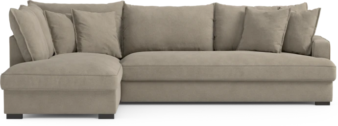 Mila, 3-sits soffa med divan vänster, hel dyna