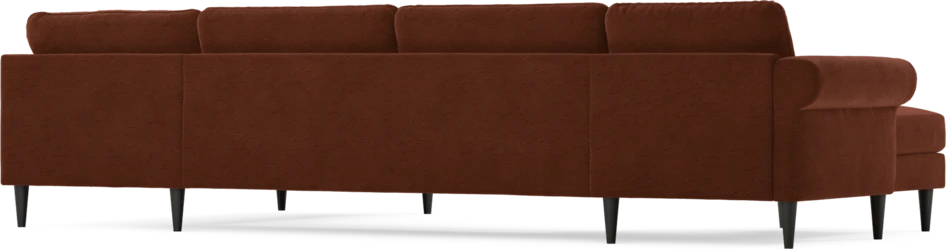 Bridge - 3-sits soffa med schäslong vänster och divan höger - Orange