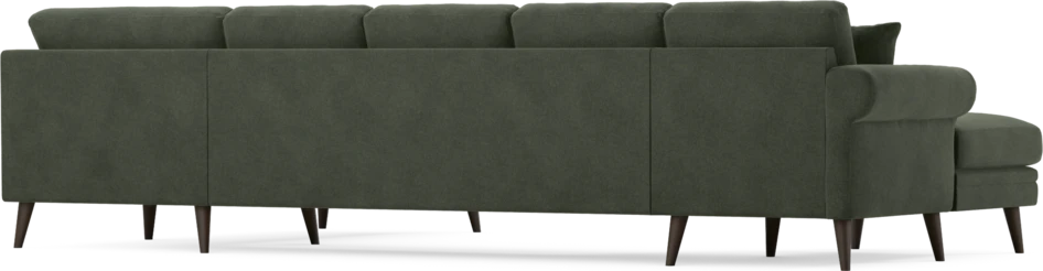 Eden - 3-sits soffa med schäslong vänster och divan höger - Grön