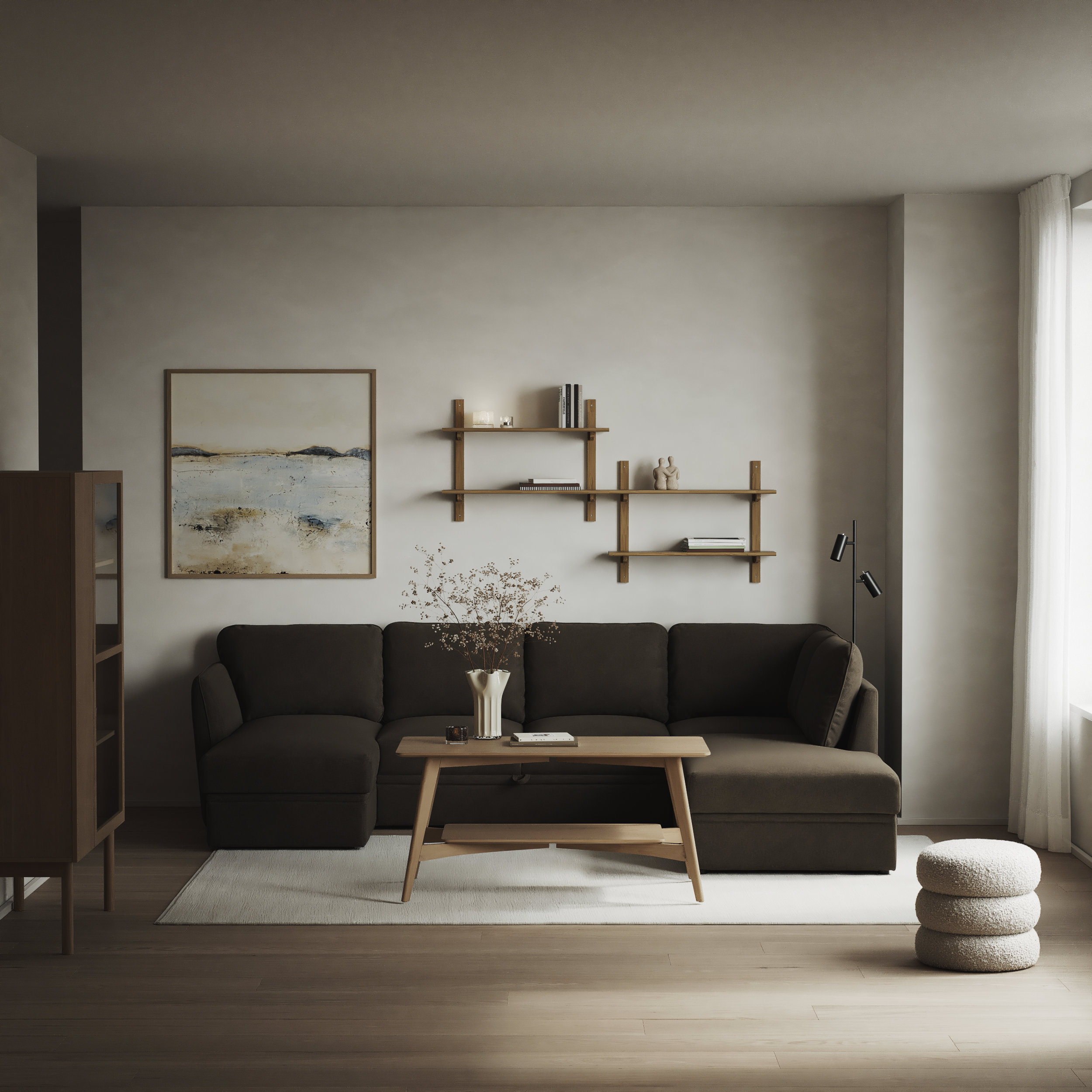 Öland - Bäddsoffa med schäslong vänster och divan höger - inspiration