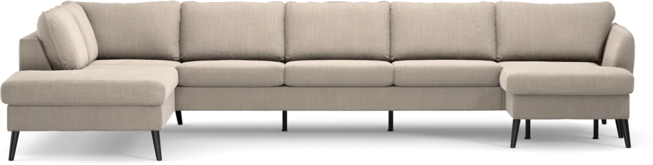County - 4-sits soffa med divan vänster och schäslong höger - Beige