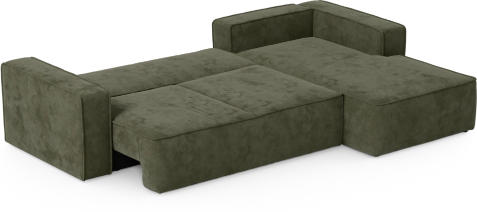 Ide - Bäddsoffa 3-sits med schäslong höger - Grön