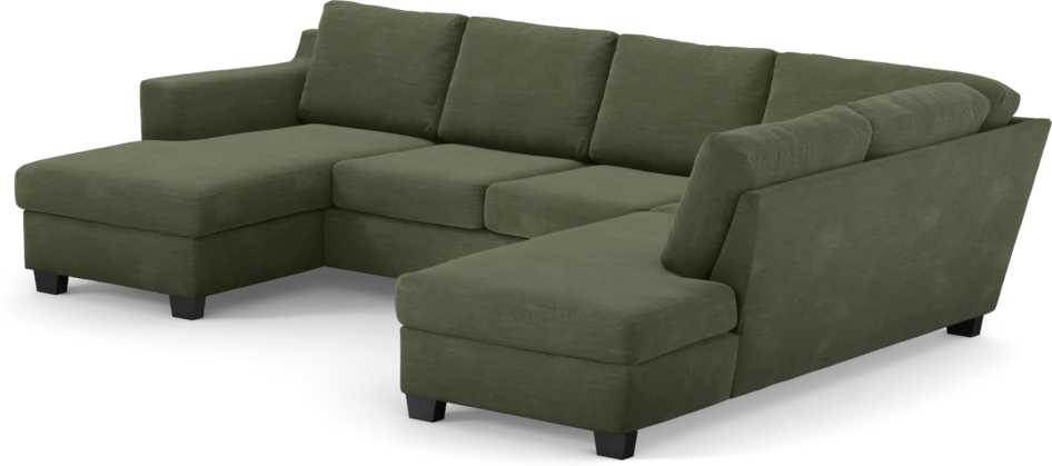 Friday - 3-sits soffa med schäslong vänster och divan höger - Grön