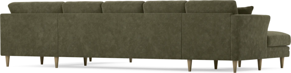 Eden - 3-sits soffa med schäslong vänster och divan höger - Grön