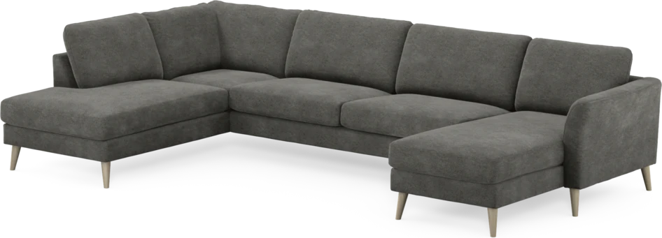 Bridge - 3-sits soffa med divan vänster och schäslong höger - Grå