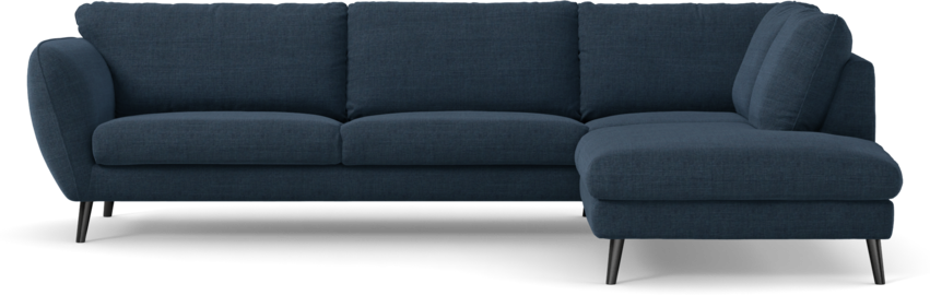 Madison Lux - 3-sits soffa med divan höger - Blå