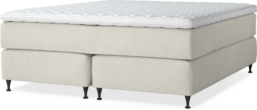 Delux Exclusive - Kontinentalsäng, dubbelsäng med bäddmadrass - Beige