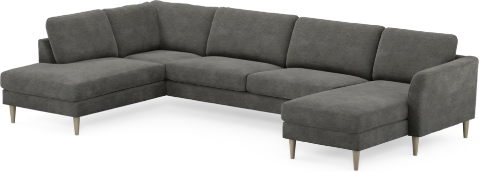 Bridge - 3-sits soffa med divan vänster och schäslong höger - Grå