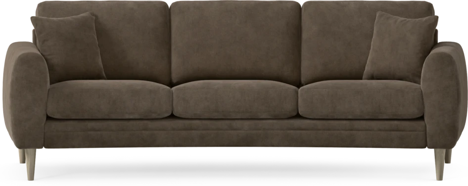 Eden - 3-sits soffa svängd - Brun