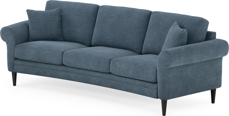Eden - 3-sits soffa svängd - Blå