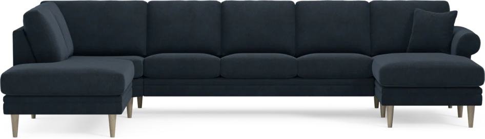 Eden - 3-sits soffa med divan vänster och schäslong höger - Blå