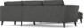 Bridge - Hörnsoffa, 2+3-sits med schäslong höger - Svart