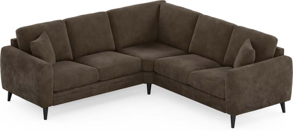 Eden - Hörnsoffa, 2+2-sits - Brun