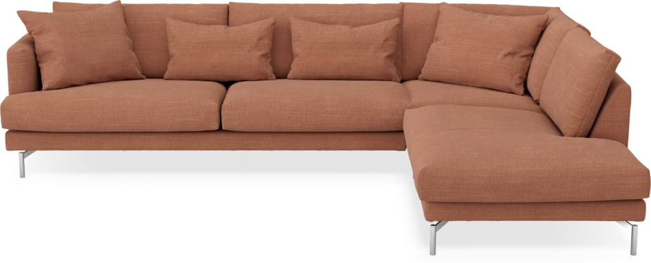 Harper - 3-sits soffa med divan höger - Orange
