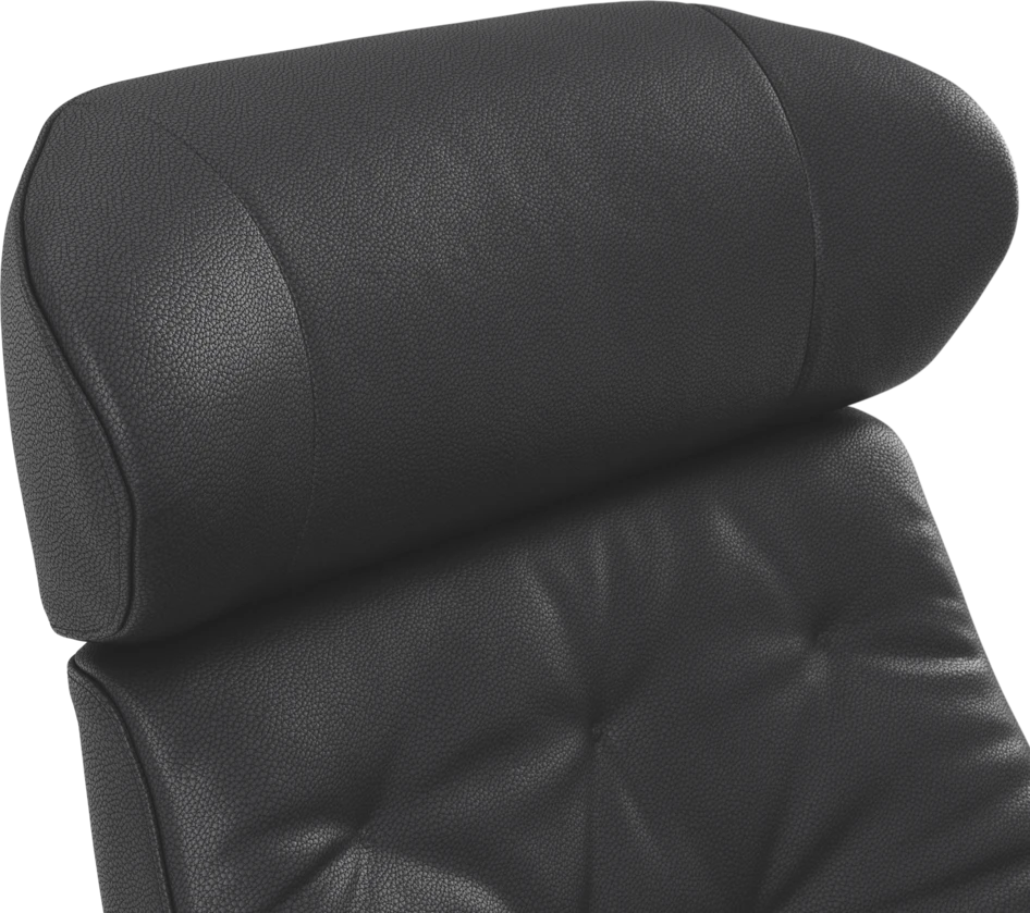 Timeout - Fåtölj och fotpall pikérad - Svart