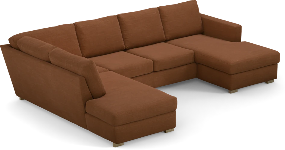 Friday - 3-sits soffa med divan vänster och schäslong höger - Orange