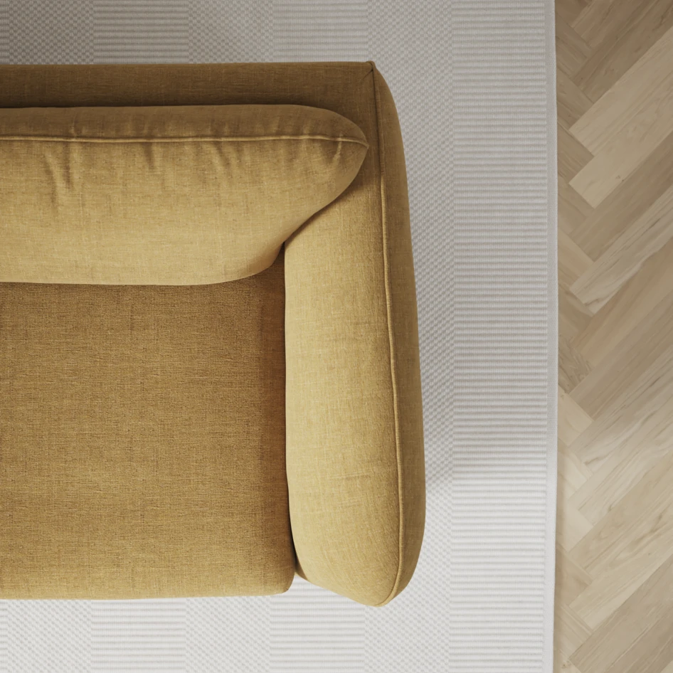 Madison Lux - 2-sits soffa med divan vänster och schäslong höger - Gul