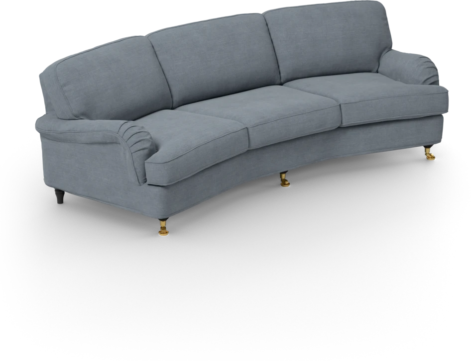 Oxford - 3-sits soffa svängd - Blå