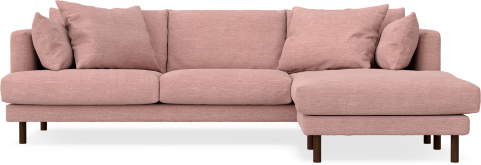 Harper - 4-sits med schäslong höger  - Rosa