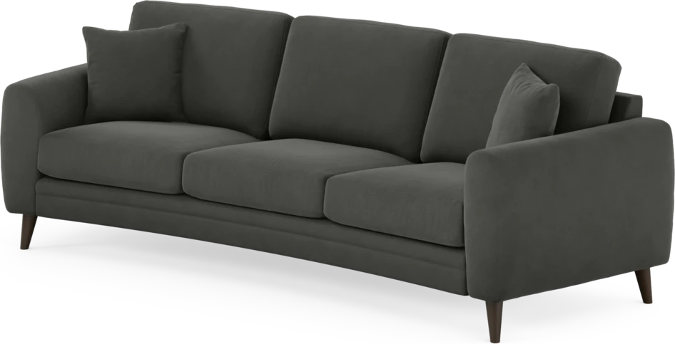 Eden - 3-sits soffa svängd - Grå