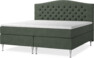 New York - Kontinentalsäng, dubbelsäng med bäddmadrass, sängben och sänggavel välvd - Grön