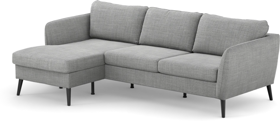 County - 3-sits soffa med flyttbar schäslong - Grå
