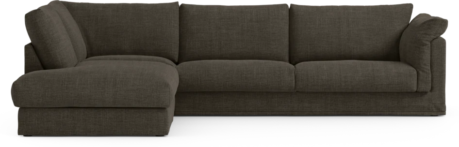 Cherrie Klädsel - Klädsel till 3-sits soffa med divan vänster - Brun